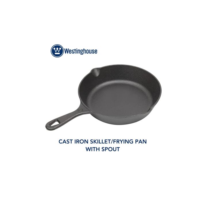 Westinghouse CAST IRON SKILLET/FRYING PAN WITH SPOUT Lazada Singapore
