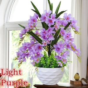 Elegant Artificial Flower Butterfly Orchid Potted Plant Decoration Phalaenopsis decorate plastic flower decorative flowers