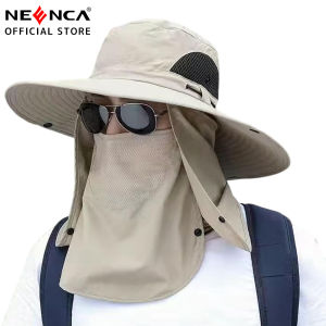 NEENCA Fishing Hat for Men UPF 50+ 360° Sun Hat for Womenwith Removable Mesh Face Neck Flap Cover with Neck Flap for Mens