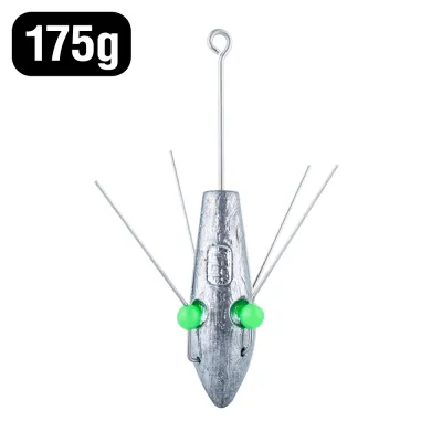 1Pc Sputnik Sinkers Surf Fishing Weight Anti-Snag Fishing Sinkers with Luminous Beads 80-200g Lead Weight Fast Sinking Fishing Tackle Accessories