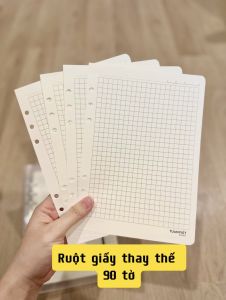 Sổ Còng Sắt A5 Caro Binder File nhựa 180 trang TUANVIETBOOKS