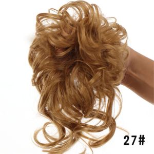 BAIXL Scrunchy Women Rubber Band Elastic Hair Extension False Hair Pieces Chignon Wig Messy Curly Hair Band Synthetic Hair Bun