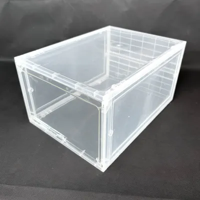 Hộp Đựng Giày Nhựa Cứng Cao Cấp Hộp Để Giày Size Lớn Cửa Nam Châm Lắp Ráp Tiện Lợi ( Loại Xịn )