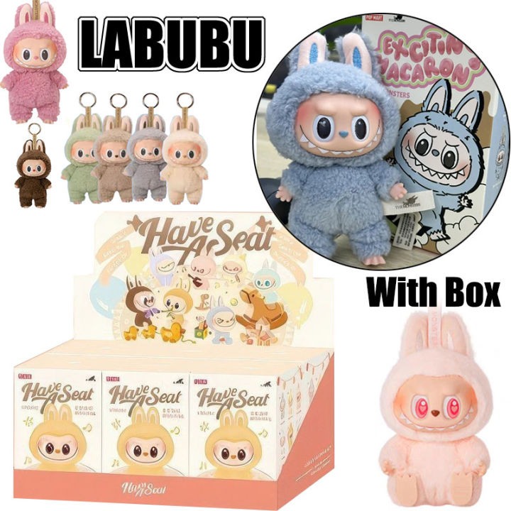Pop Mart The Monsters LABUBU Keychain Vinyl Face 17CM Labubu V1 Doll 15CM Sitting Labubu V2 720x720q80