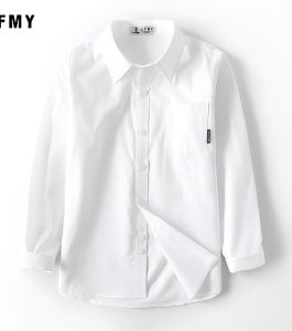 Kemeja Putih Polos Anak Laki2 Umur 7-13 Tahun Atasan Putih Anak Cowok Bahan Katun Poplin Import