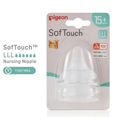 (BEST PRICE) Pigeon NEW SofTouch™ Peristaltic PLUS for Wide-Neck Nipple SS/S/M/L/LL/LLL