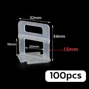 Baete 100pcs Insert Wedge Tile Leveler Systemy Transparent Clips For Stone Installation Use