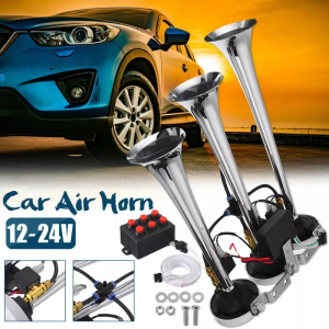 EQUIPT Universal Durable 12V 125 PSI Car Air Horn Compressor Tank Pump For Train Auto Car Truck Boat