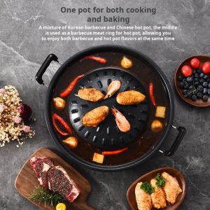 Restaurant grilled shabu hot pot allinone