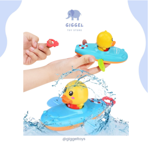 [ Giggel ] Duck Baby Bath Boat / Mainan Mandi Bebek Dayung / Perahu Duck Rowing Boat / Mainan Bebek Cano Tarik