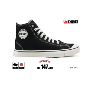 DILSET- Classic Vintage High Black | Sepatu Original | Sepatu Pria | Sepatu Sekolah | Sepatu Murah | Sepatu Casual