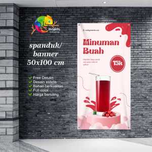 Cetak Spanduk Banner minuman buah