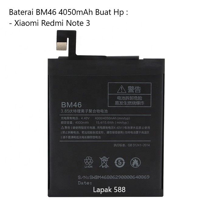 Original Baterai BM46 Buat Handphone Xiaomi Redmi Note BM 46 Lazada  Indonesia
