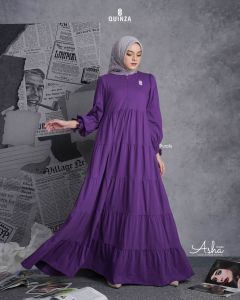 Dress Wanita Terbaru 2023 / Quinza Asha Dress / Dress Wanita Korean Style / Gamis Polos Simple dan Modis