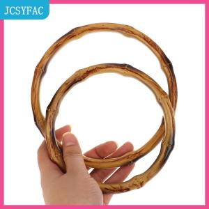 JCSYFAC 1PC tre Ví xử lý khung Hanger DIY tre O Túi xử lý Túi dây đeo thay thế tre xử lý thủ công vòng gỗ