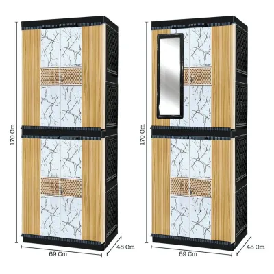 AKAKO ASLI - LINK KHUSUS INSTAN LEMARI PAKAIAN PLASTIK 2 PINTU JUMBO MOTIF VIP 1 VIP 2 DAN HAPPY