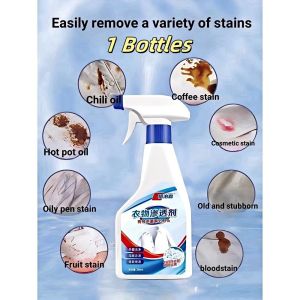 🔶Laundry detergent 500ml easy to washFabric stain remover oil depth stain remover white shirt stain remover mold stain removerused to remove stubborn stains from clothing and fabrics