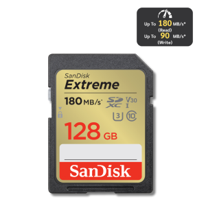 SANDISK SD card ของแท้ Extreme 256GB/128GB (180/130MB/s R/W)UHS-IU3V30C104K เมมกล้อง การ์ด กล้อง digital camera Memory Card เมมโมรี่การ์ด SDcard