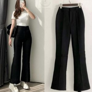 Siêu phẩm quần dài ống loe cạp cao bản to form cực đẹp hack dáng chân dài miên man Shop 02