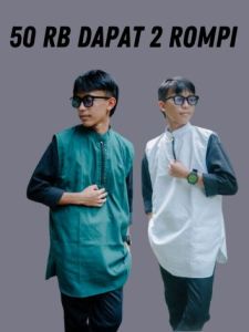 ROMPI SHOLAT ROSAL CLASSIC POLOS PREMIUM MURAH TERBARU / BAJU MUSLIM KOKO PRIA JUMBO