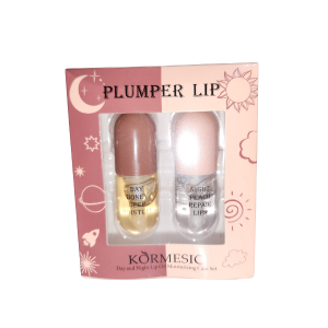 Kormesic Plumper Lip 3.5ML x 2 Pcs Moisturizing Set Serum Bibir Vit. E Collagen Essence Day & Night