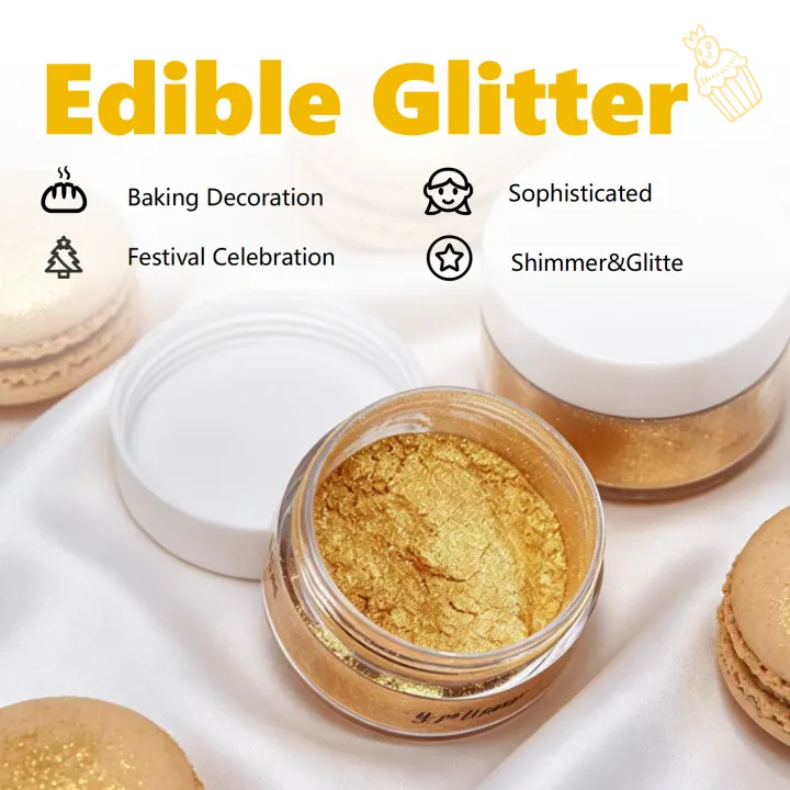gold Silver Edible Edible Glitters