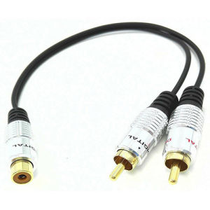 0.2 Meter 3.5 Female to 2RCA Male Jack Stereo AUX Audio Cable Y Adapter for iPhone MP3 Tablet Computer Speaker 3.5 RCA Jack Cable