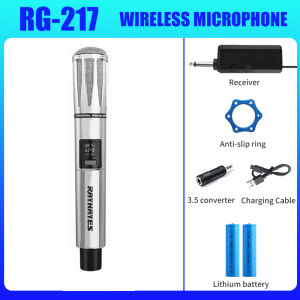 RAYHAYES rechargeable wireless microphone all-metal microphone FM signal receiving distance 100M