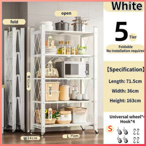 3/4/5Layer Foldable kitchen organizer rack Metal Rack organizer steel Metal Rack Supermarket shelf