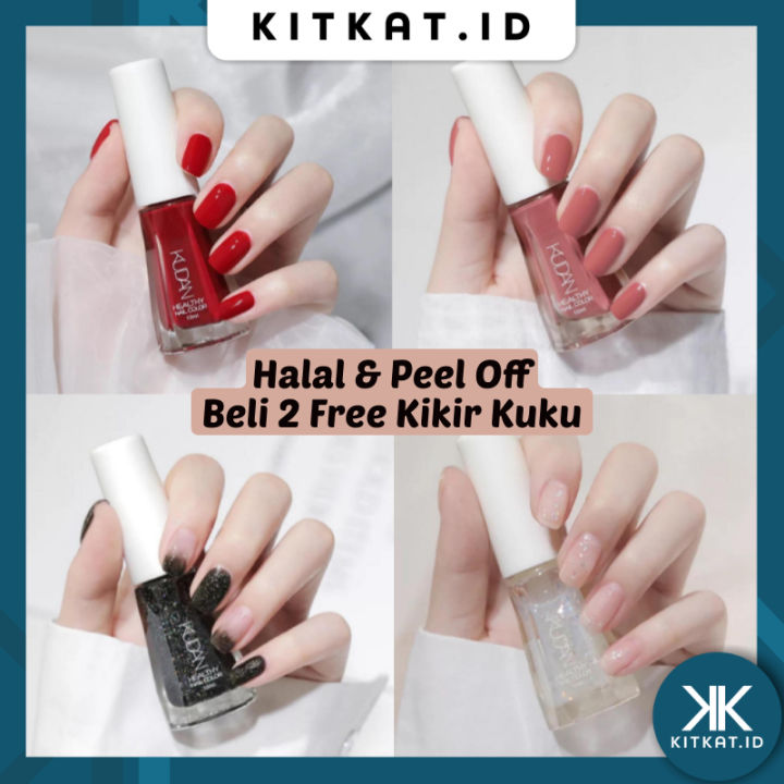 KK.ID KUDAN Kutek Peel Off Halal bisa untuk sholat Wangi Cat Kuku Halal