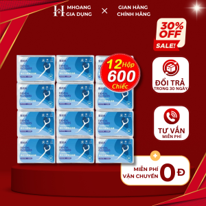 [Hàng Loại 1] COMBO 12 HỘP Tăm Chỉ Nha Khoa Xỉa Răng Vệ Sinh Sạch Sẽ Kẽ Răng Chân Nướu Chăm Sóc Răng Miệng