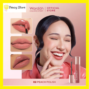 Wardah Glasting [02 PEACH POLISH] Liquid Lip Glass Color Transferproof Ringan NEW!