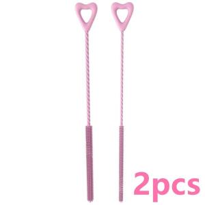 2Pcs 6+9mm Straw Cleaning Brush Silicone Straw Brush Extra Long Bendable Pipe Tube Cleaning Brush