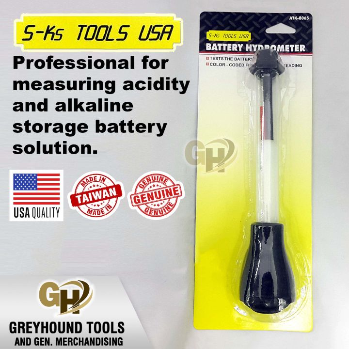 Sks Tools USA Battery Hydrometer Tester Tester Acid Electrolyte Lead Flooded Measure