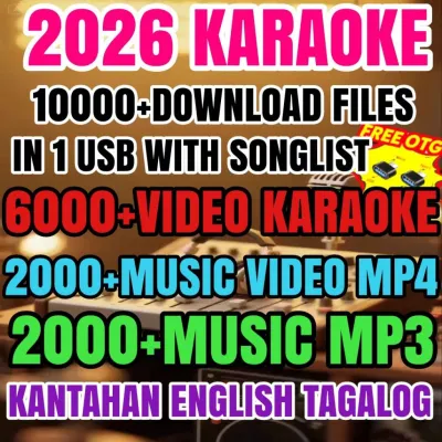 WITH SONG LIST KANTAHAN VIDEOKE + MUSIC SONGS 10000+SONGS FREE OTG for CP PLUG