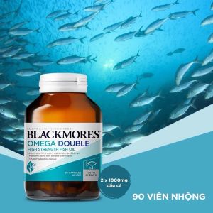 Viên Uống Dầu Cá Omega 3 Blackmores Omega Double High Strength Fish Oil Bổ Sung Dầu Cá Biển Cô Đặc - Không chỉ cung cấp hàm lượng lớn axit béo tốt sản phẩm giúp duy trì sức khỏe tim da mắt và não - những bộ phận rất cần sử dụng loại chất béo này.