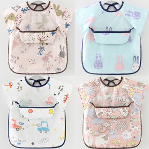 Cute Cartoon Baby Bibs Waterproof Infant Eating Children Drawing Sleeveless Bandana Bibs Soft Baby Bib Baby Feeding Stuff