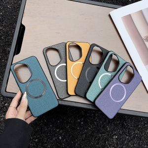 Shockproof Fabric Cloth Texture Wireless Charging Magnetic Case for Honor 400 Pro Global Slim Matte Magsafe Phone Cover Funda