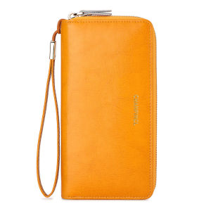 CHANPINCL Womens Long Italian Genuine Leather Wallet – RFID Blocking Zipper Coin Pocket Gift Box