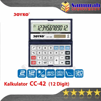 Kalkulator Meja Joyko CC 42 Lipat / Mesin Hitung CC-42 / Calculator 12 Digit/ Check Correct