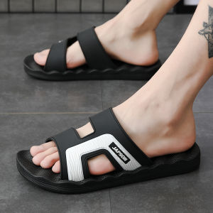 【JAPSOM】39-45 Ukuran Sandal Pria Bawah Datar Gaya Baru Asli/Terjangkau/Hitam/Bahan EVA Ramah Lingkungan/Nyaman & Lembut/Perjalanan Rumah