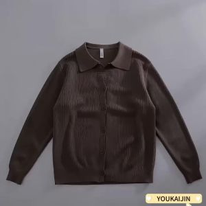Cardigan for Men Mens Harajuku Patchwork Slim Fit Knitted Cardigan Outerwear Coat Womens Fashion Casual Autumn Streetwear 2026