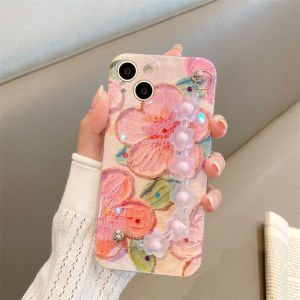 Zeallion Ốp Điện Thoại Hoa Thời Trang Với Dây Đeo Cổ Tay Thiết Kế Hoa Cho [Apple iPhone 14 13 12 11 Pro XS Max Mini XR X 7 8 Plus SE 2020] Ốp Lưng Phản Quang