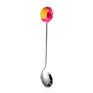 OKDEALS01 Doughnut Stainless Steel Cake Coffeeware Dinnerware Sugar Kitchen Tool Teaspoon Coffee Spoon Stirring Spoon Fruit Fork