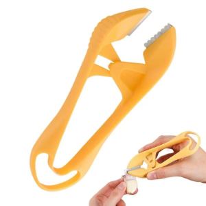 B.LIVEM มัลติฟังก์ชั่นการใช้งาน เครื่องปอกกระเทียม ที่ปอกเปลือกกระเทียม แบบพกพาได้ ที่คีบกระเทียมด้วยมือ ของขวัญสำหรับเด็ก เครื่องมือกำจัดลำต้น คลิปหนีบผม