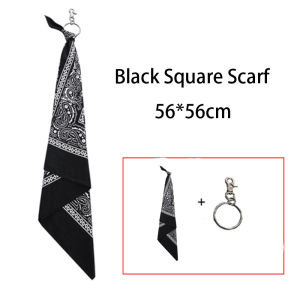 Scarf Metal Waist Chain Cashew Pattern Square Scarf Pants Chain Jeans Hiphop Keychain Ornament
