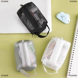 [COD] FUSHI0 Lưới túi mỹ phẩm lưới trang điểm Túi Lưới Trong Suốt Dây Kéo Túi cho văn phòng du lịch lưu trữ túi vệ sinh Túi trang điểm Túi