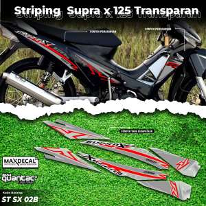 STRIP MAXDECAL HONDA SUPRA X 125 2008-2018 - STRIPING SUPRA X 125 2008-2018 TRANSPARAN - ST SX 02