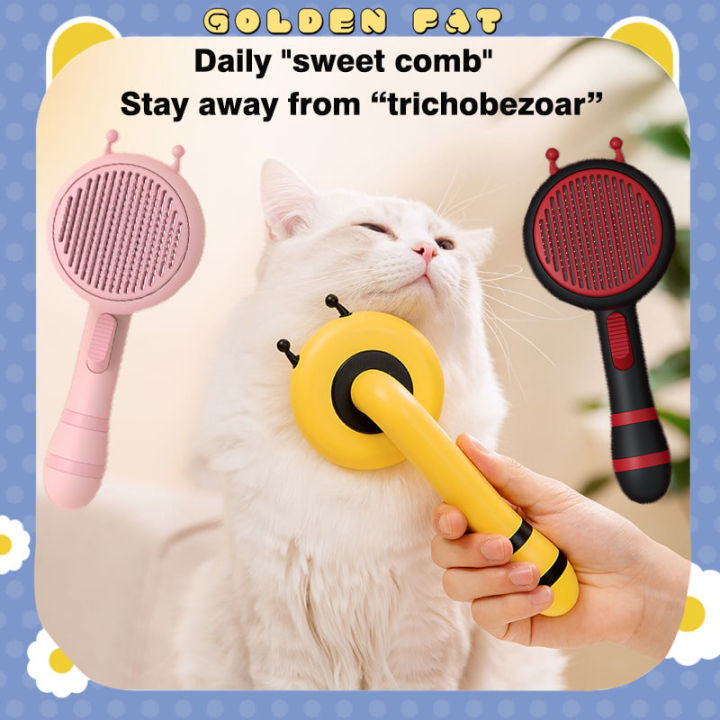 Pet brush outlet that cuts hair