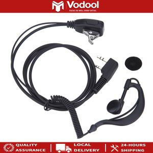 2 PIN Earpiece Headset PTT MIC Interphone Earphone Earpiece 1M Walkie Talkie Headset with Microphone Walkie Talkie Earbud for Baofeng UV5R Kenwood HYT